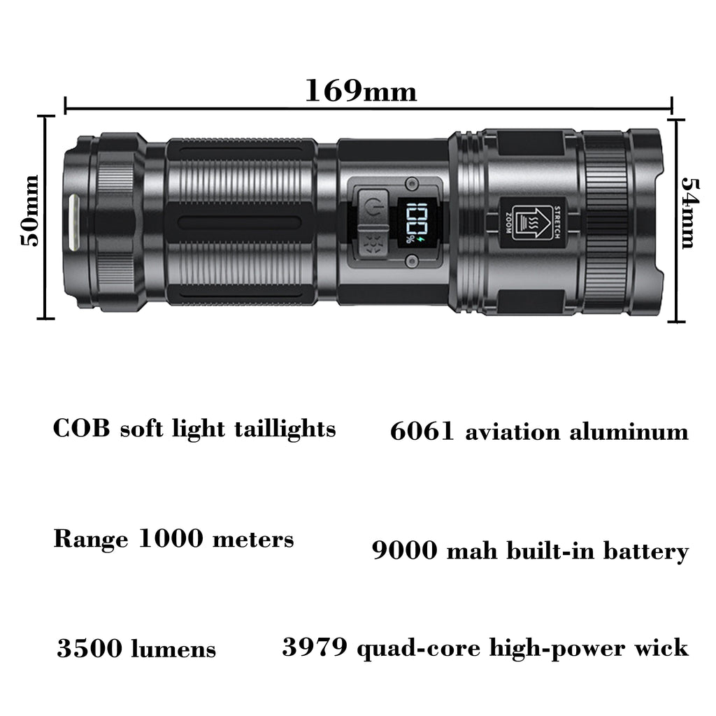 SF90 MAX 3500LM multi-functional super flashlight