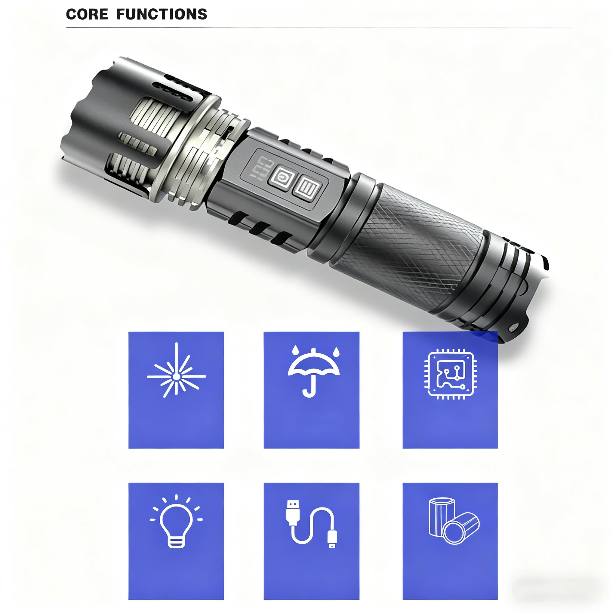 SP88S 5000mAh Ultra multi-functional outdoor high-intensity tactical flashlight