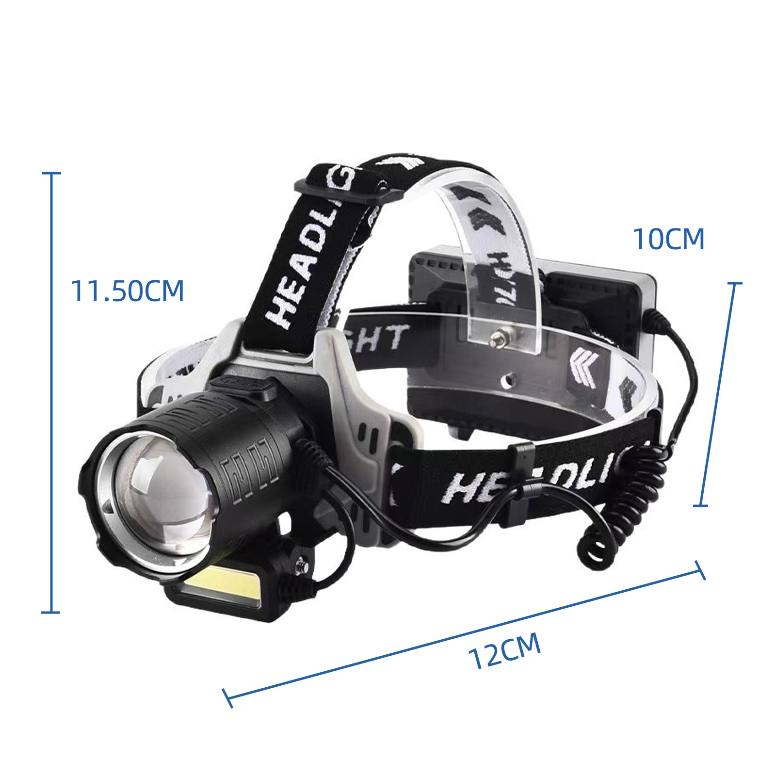 S100R PRO Multifunctional Head-mounted Zoomable Floodlight with 6600mAh Ultra-long Battery Life